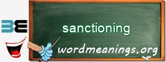 WordMeaning blackboard for sanctioning